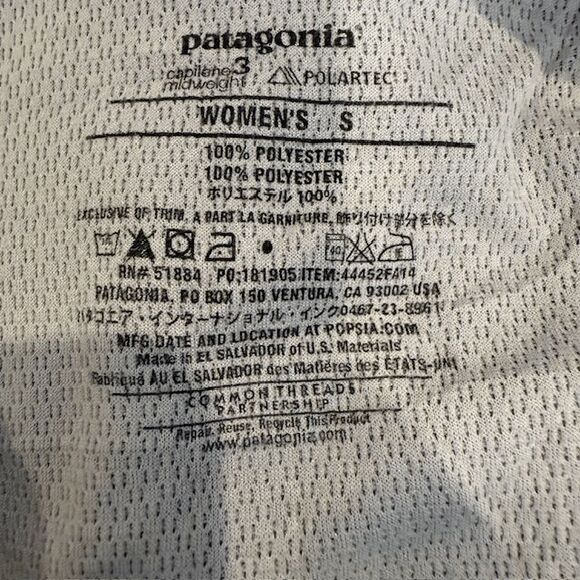 Patagonia Capilene Midweight Zip-Neck Pullover Olive Gray Women's Size Small - Picture 5 of 9